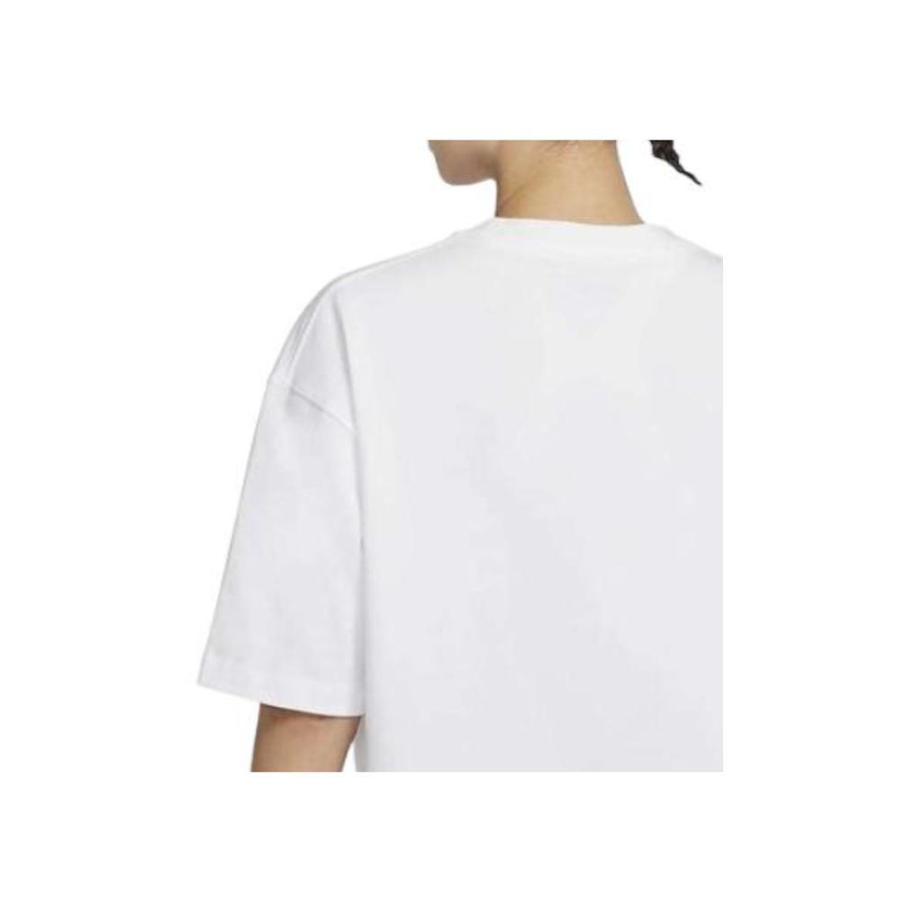 Jordan Solid Color Crew Neck Logo Print Short Sleeve T-Shirt Women Tops White DD7058-100