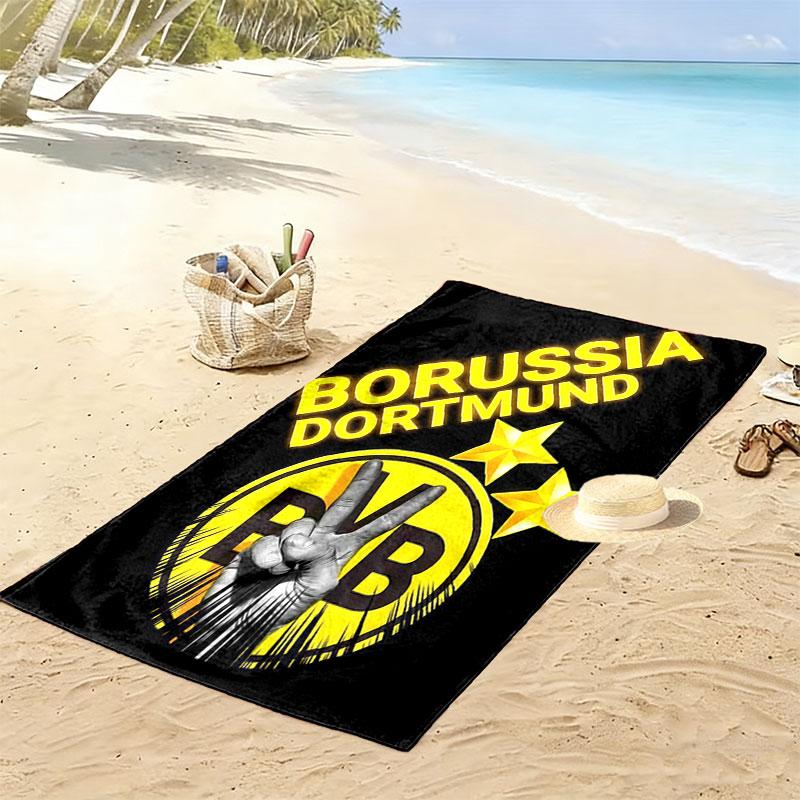 Brave BVB Logo Print Beach Towel, Large Soft Quick Dry Towel for Beach Camping Swimming