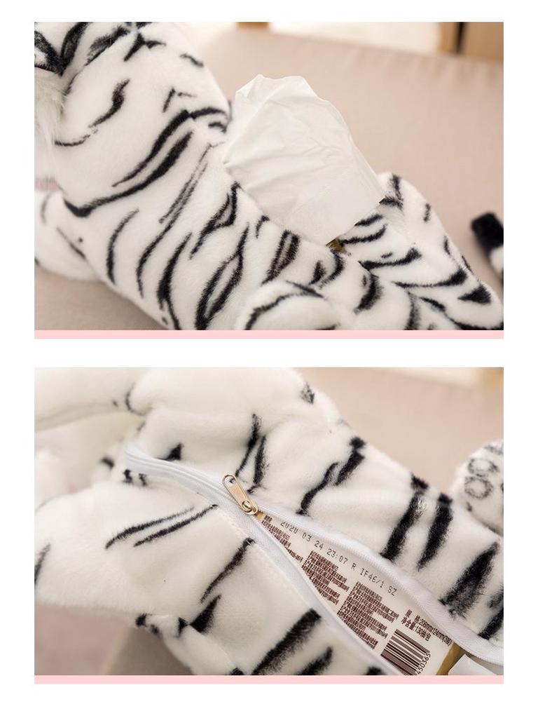 Set cutie de șervețele pluș animal desen animat creativ - Design câine cu pete și tigru