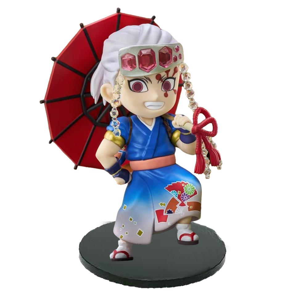New Demon Slayer Plum Rain Season Blind Box Q Version Figures Umbrella Scene PVC Collectible Model Toy Gift for Anime Fans
