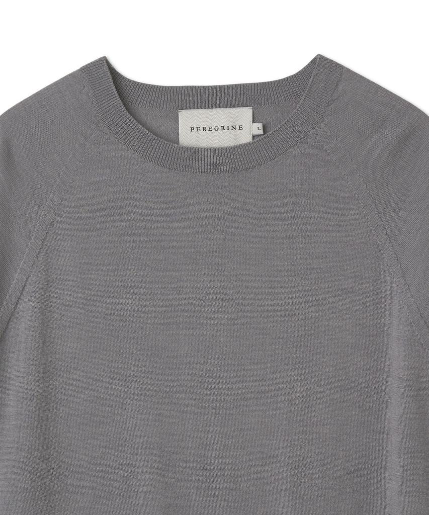PEREGRINE Merino Wool Knit T-Shirt Light Grey / Wp181063