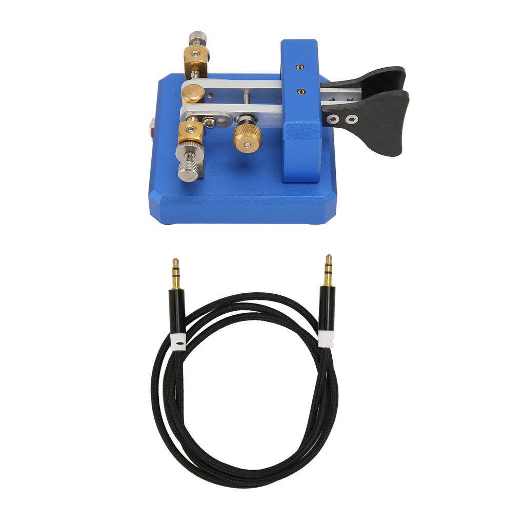 Morse Code Key Double Paddle Automatic Shortwave Portable CW Morse Telegraph Key for Camping Indoor