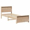 Bed Frame with Headboard Brown 75 x 190 cm Engineered Wood