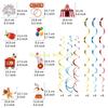 KX4B Whimsical Hanging Ornament 30 Count Paper Circus Theme Party Decorations For Kids Adults Festival Event