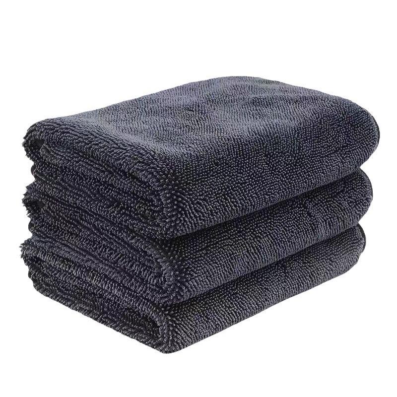 Dual-Layer Absorbent Car Wash Towel - Thick, Double-Sided Pigtail Design
