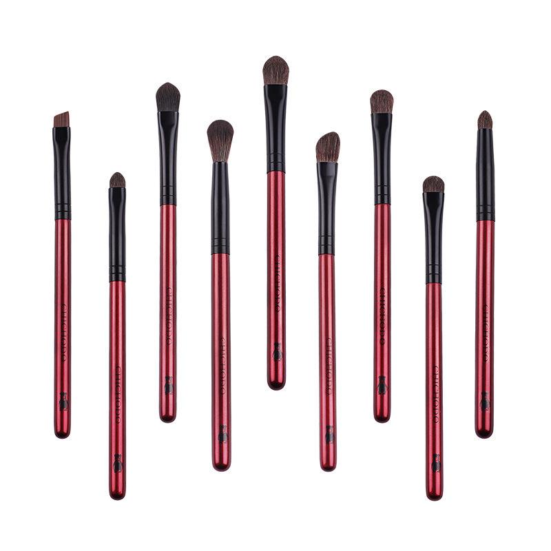 9-Piece Animal Hair Eyeshadow Brush Set