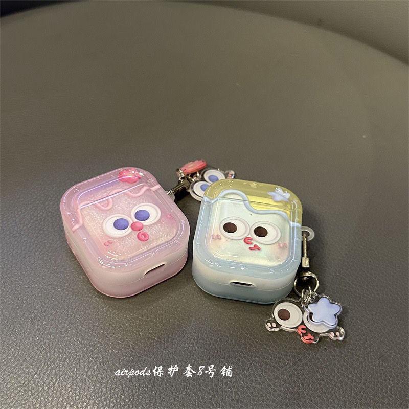 Applicable to Apple AirPods pro1 Bluetooth headset protective case 1st generation 1st generation cute cartoon couple expression pendant