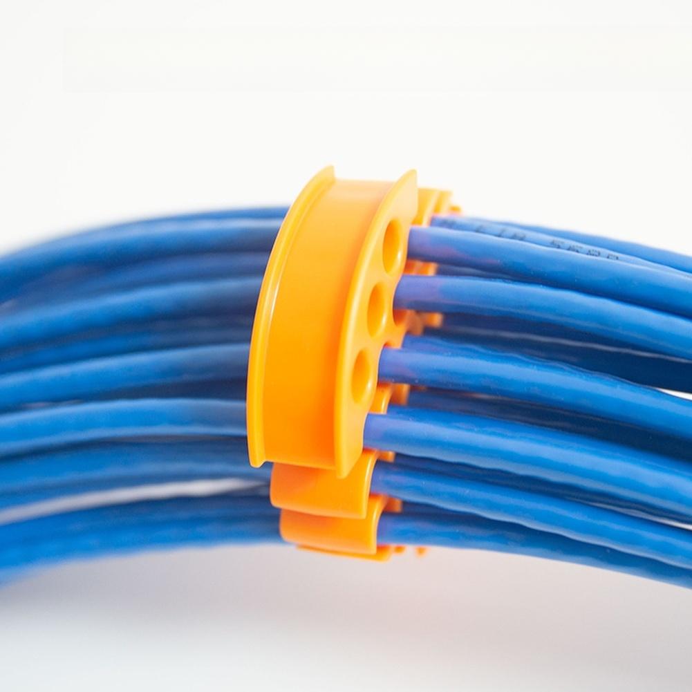 Cable Management Organizer for Cat5 Cat6 Cables PE Material Includes Cable Ties 18mm Thickness Compact Design Holds 30 Cables