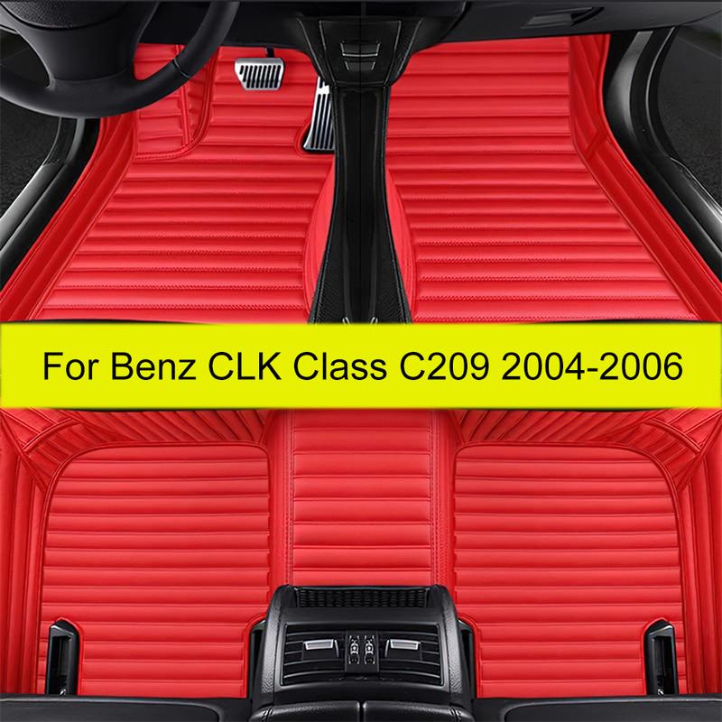 Car Floor Mats For Benz CLK Class C209 2004 2005 2006 Auto Foot Pads Automobile Carpet Cover Interior Accessories