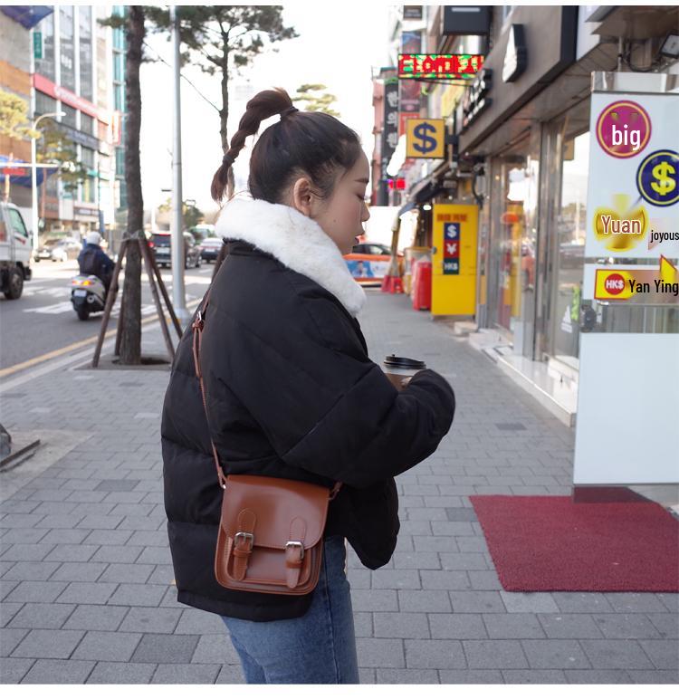Korean-Inspired Retro Mini Crossbody Bag - Simple Strapped Student Commuter