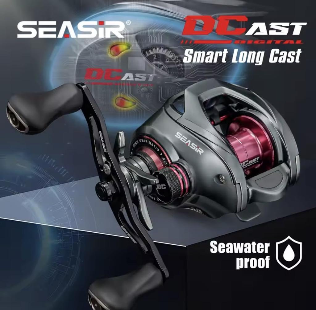 SEASIR DCAST Chinese DC Baitcasting Long DC Electronic Bass DCAST Reel, Versatile, Cast, Brake, Control, Waterproof, Saltwater, Fishing, Chinning,