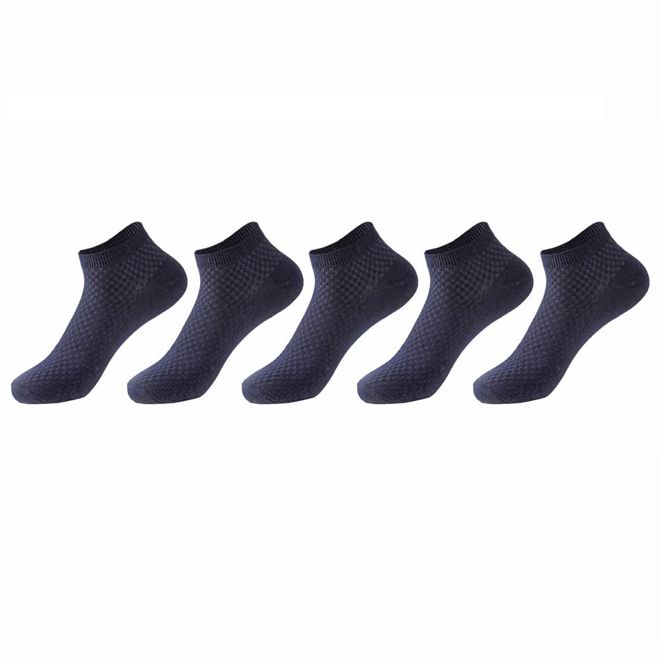 5Pairs/lot Men Socks Bamboo Fiber Short Ankle Socks High Quality Summer Winter Business Breathable Male Short Sock Meias Man Sox