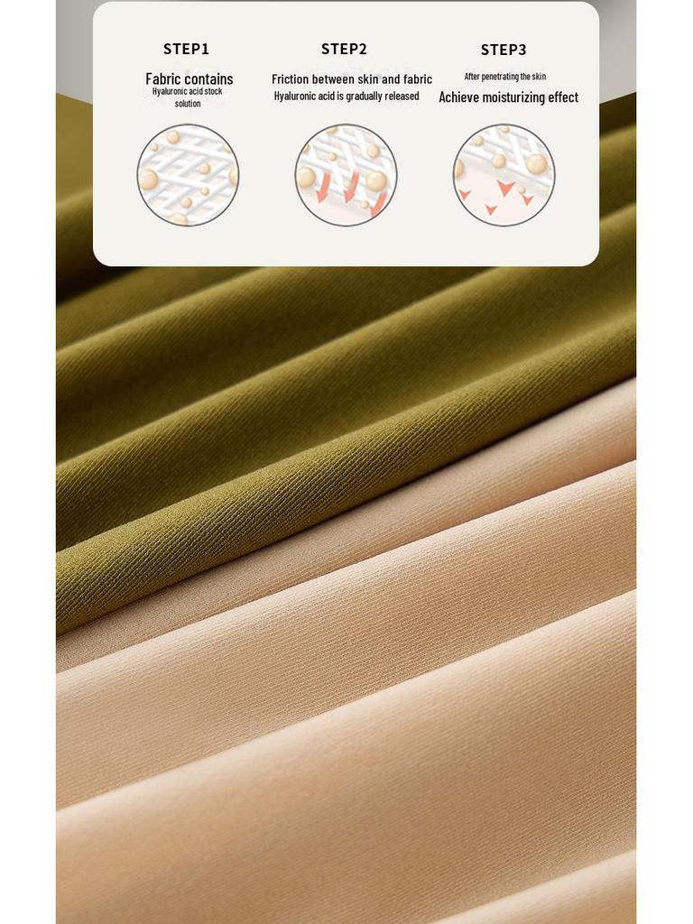 High-Elasticity Moisturizing Tummy-Control Ultra-Thin Warm Autumn/Winter Women's Underwear Top