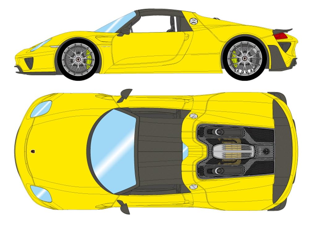 

EIDOLON Scale Porsche 918 Spyder Weissach Package 2011 Signal Yellow Finished Model EML089C Make-up 1/18