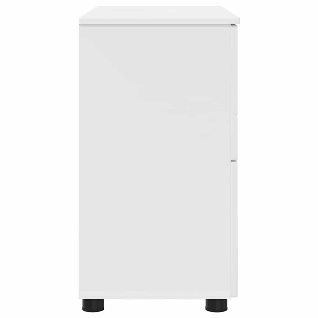 Bathroom Cabinet White 76.5 X 35 X 64 Cm Engineered Wood & Metal