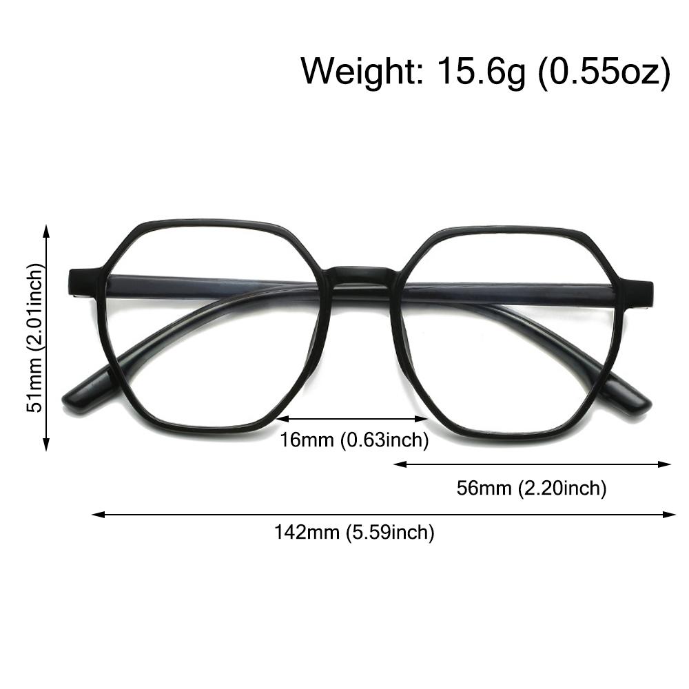 Polygonal Anti-Blue Light Reading Glasses Fashionable Mom's Presbyopia Glasses for Women & Men
