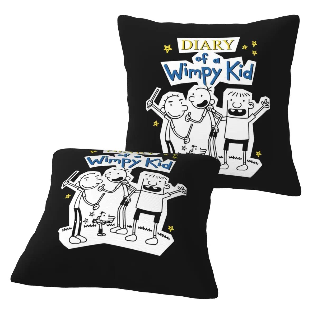 Fine Glasses Unisex Diary Of A Wimpy Kid Wimpy Kid Group 2 Pcs Square Pillowcase Pillow Cover Cushion Zip Decorative Throw Pillow For Home Bedroom