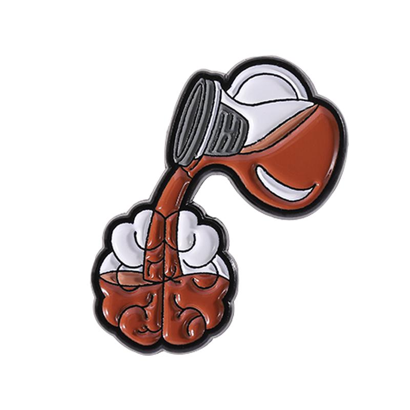

Inject Coffee Enamel Pin Medical Syringe Infusion Bags Pure Coffee Brooches Lapel Badge Jewelry Gift For Coffee Lover Friends