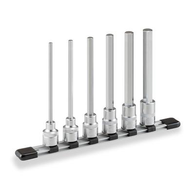 Extra Long Hexagon Socket Set 6 Pieces (with Holder) HH406LL, 12.7mm (1/2") Drive,