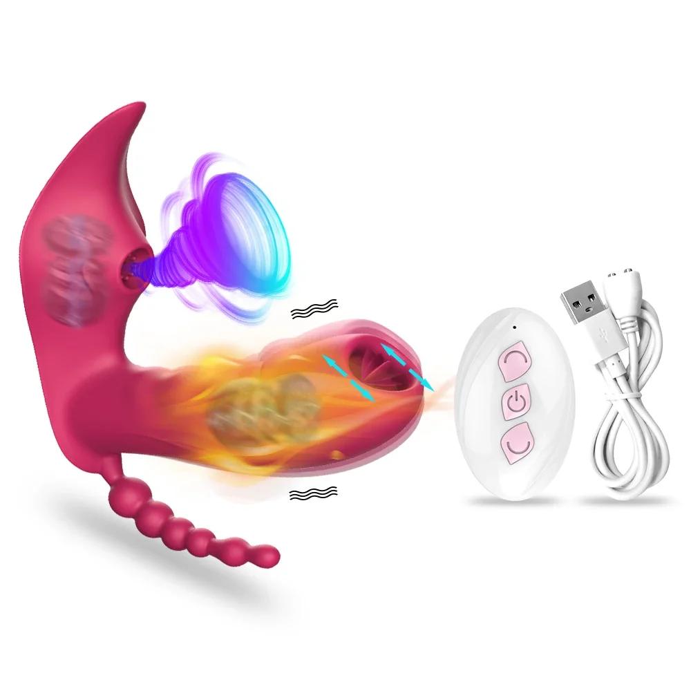 3 In 1 Dildo Vibrator for Women Wireless Remote Control Sucker Clitoris Vagina Stimulator Sex Toys Female Couple Adult 18