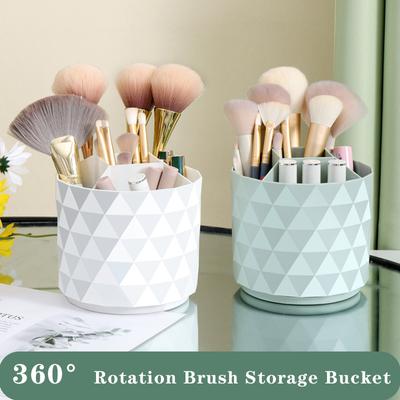 Organizator rotativ de machiaj Ins 360° Cutii de organizare din plastic Organizator portabil pentru cosmetice de birou Ruj Creion pentru sprâncene