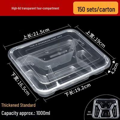 Disposable Multi-Compartment Takeaway Meal Boxes
