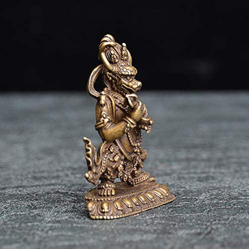 Daiitoku Myoo Buddha Statue, Guardian of the Zodiac, Bronze Statue with Sword, Good Luck, Feng Shui [Object], 4.4cm Tall