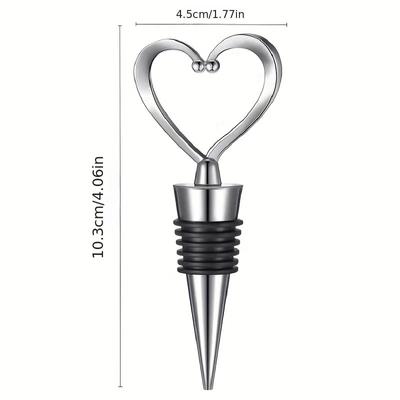 10pcs Heart-Shaped Wine Stoppers Bottle Stoppers for Keeping Beverages Fresh - Reusable Wine Corks Home Kitchen Items