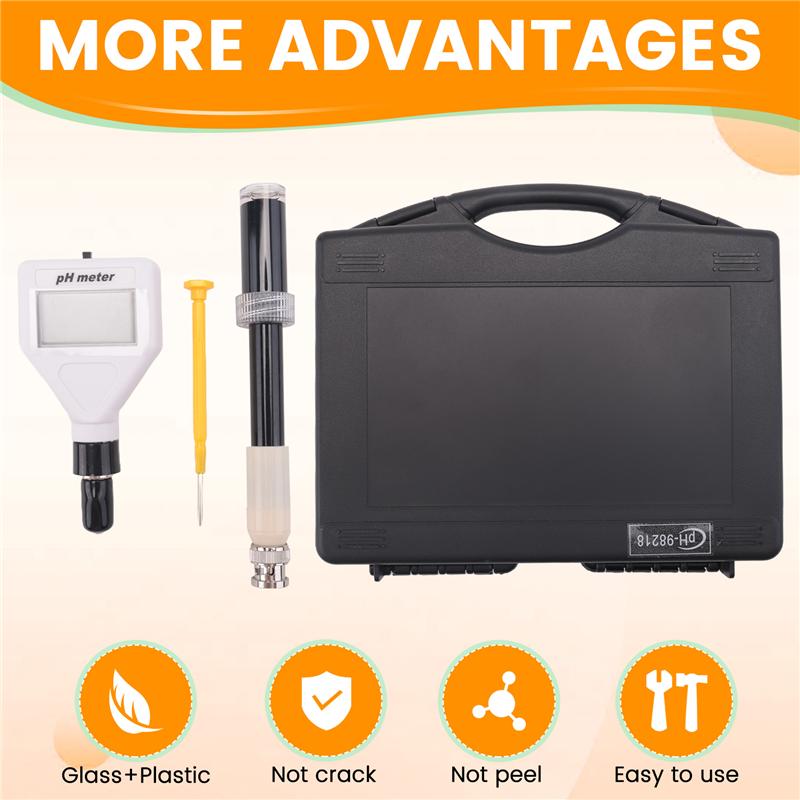 

A96I-PH-98211 Digital Multipurpose PH Meter Acidity Meter PH Tester Soil Meter Tester With White Backlight білий