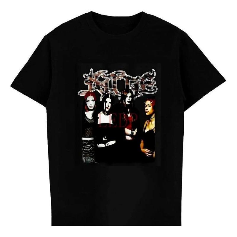 Camiseta Negra Rare Spit Kittie Band, Camiseta Kittie Band, S