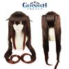 Soft And Heat-resistant Genshin Impact Hutao Cosplay Wig Ponytail For Role Playing And Parties