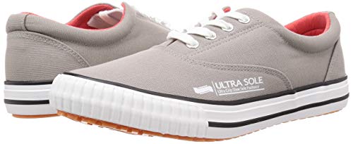 Margo Slip-On Work Shoes with Laces, Ultra Sole, Size 70, Unisex, Gray, 23.0 cm, 3E, Slip-Resistant, Water-Repellent, with Laces