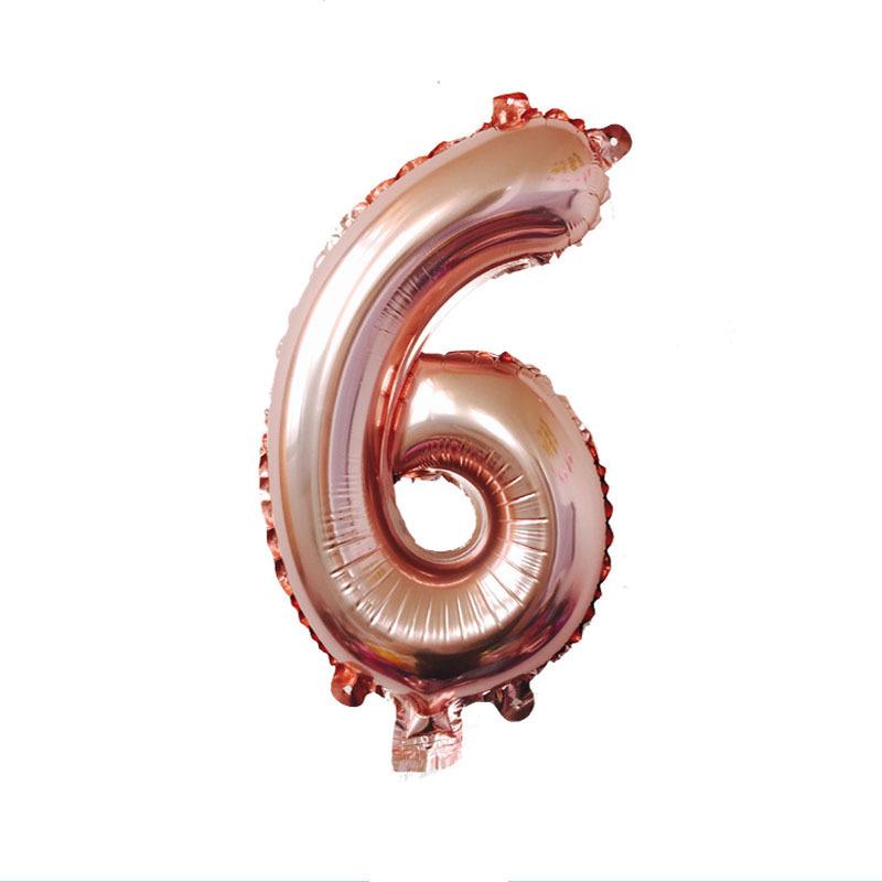 32-Inch Gradient Color Aluminum Foil Number Balloons - US Version