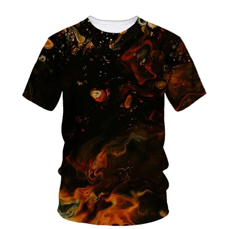 Art Graffiti T Shirts Men's Clothes Harajuku Street O Neck T-shirt 3D Printed Graphics Personality Fashion