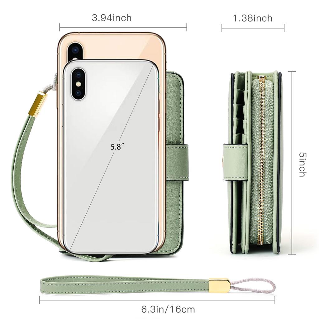 RNIEGA Bifold Genuine Folding Wallet with Coin Card Stylish Women's Wallet, Leather, Lightweight, Purse, Case, Compact, Anti-Skimming,