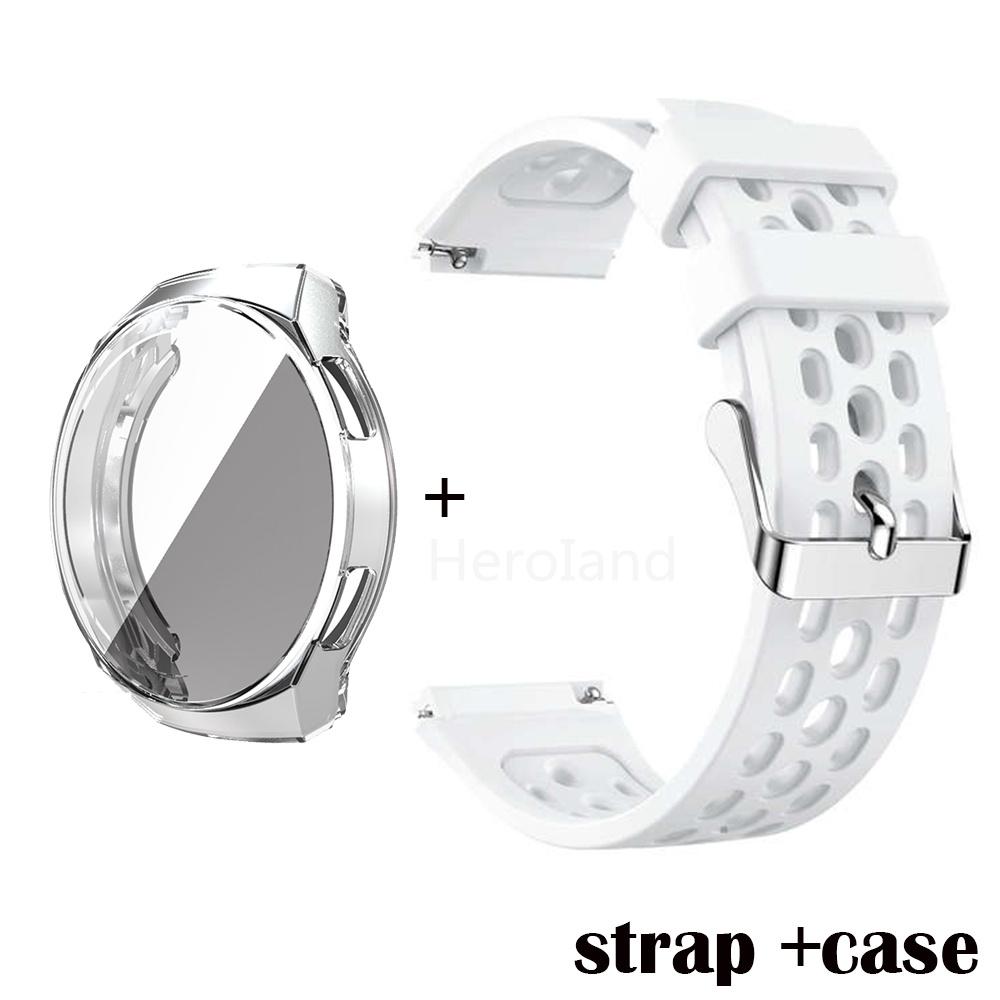 Soft Silicone Watchband For Huawei Watch GT 2e Strap Wriststrap for Huawei Watch gt 2e Bracelet Smart Wristband Protector case