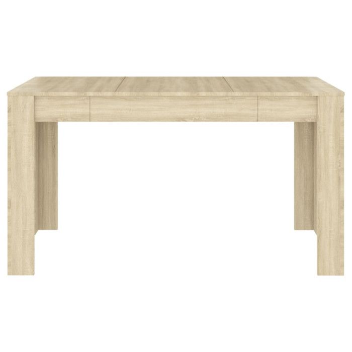 VidaXL Dining Table Sonoma Oak 140x74.5x76 Cm Chipboard