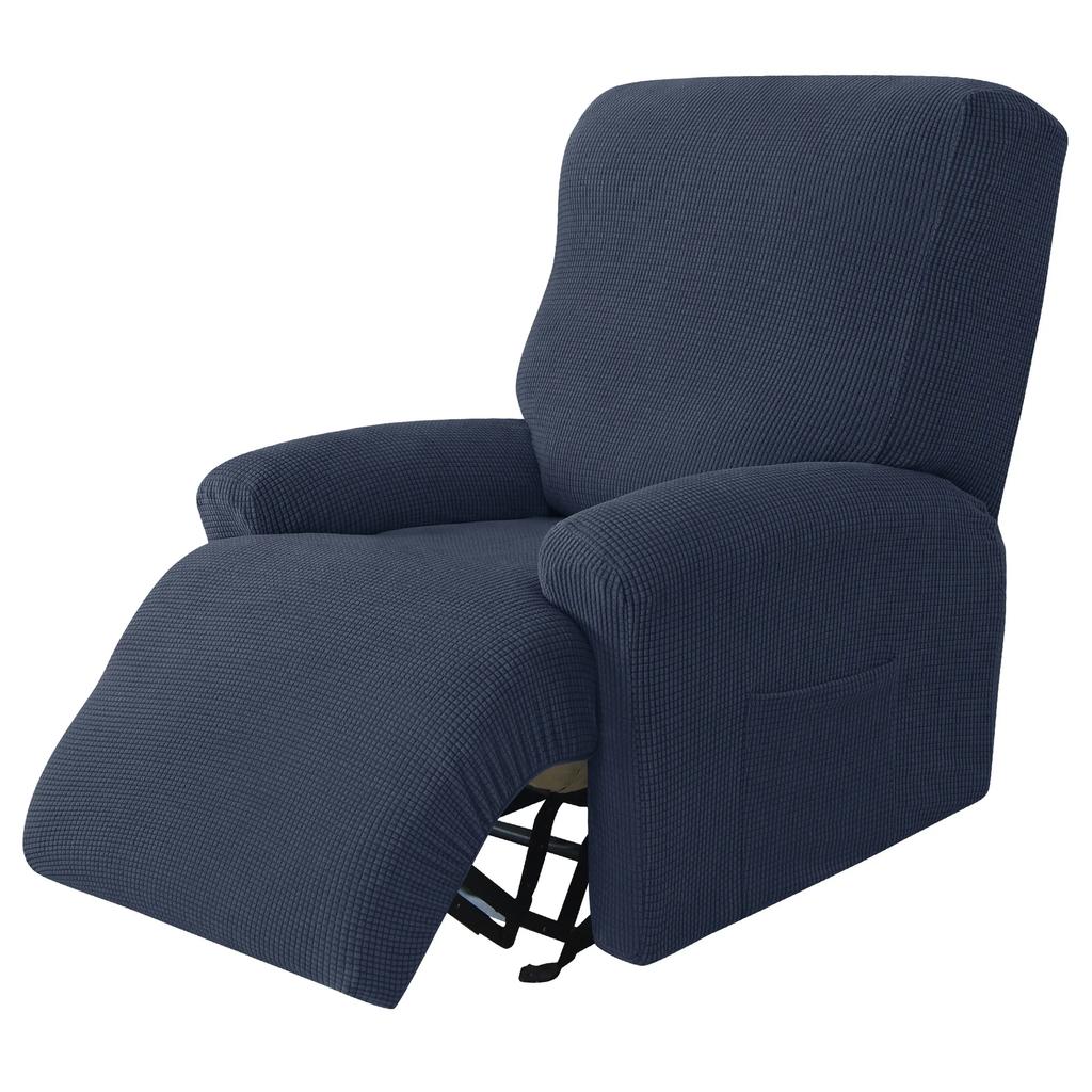 4Pcs/Set Polar Fleece Recliner Chair Cover Split Armchair Coverastic Relax Recliner Sofa Protector Cover For Living Room Home