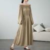 Round Neck Loose Long Dress