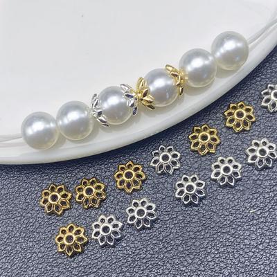 8mm Hollow Eight-Petal Flower Cap for DIY Jewelry and Beading