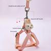 Dog Harness For Small Dogs Cats Adjustable Kitten Collar Pet Harness With Leash Set Plaid Chest Vest Leash Dog Leads Accessories