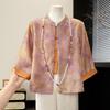 2026 New Chinese Style Spring-Summer Lightweight Jacket for Middle-Aged and Elderly Women - Three-Quarter Sleeve