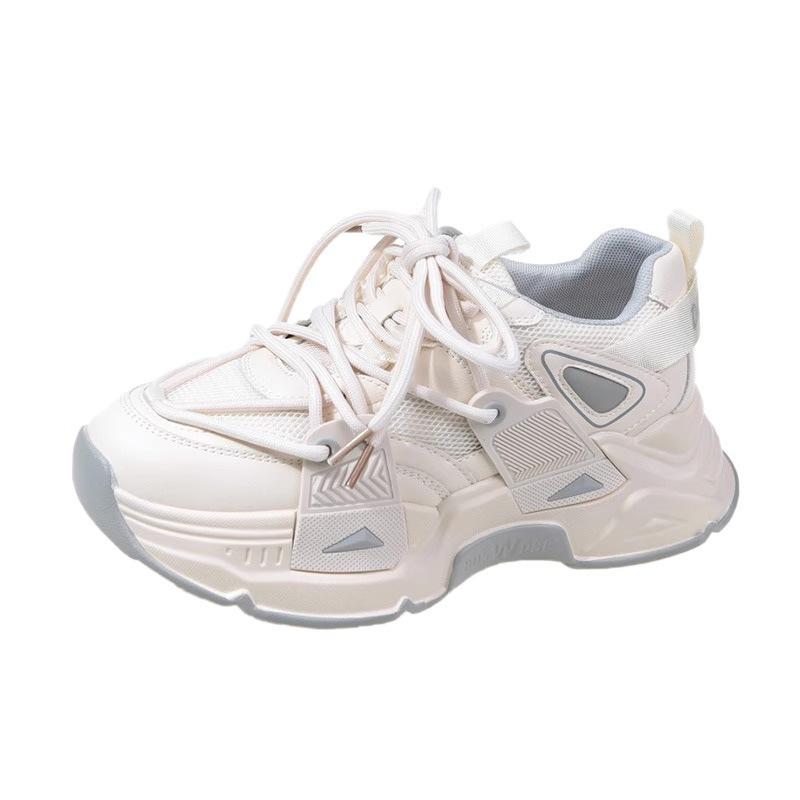 Girls' Sports Shoes 2025 New Spring and Autumn Children's Student Fashion Versatile White Shoes Medium and Older Girls' Dad Shoes