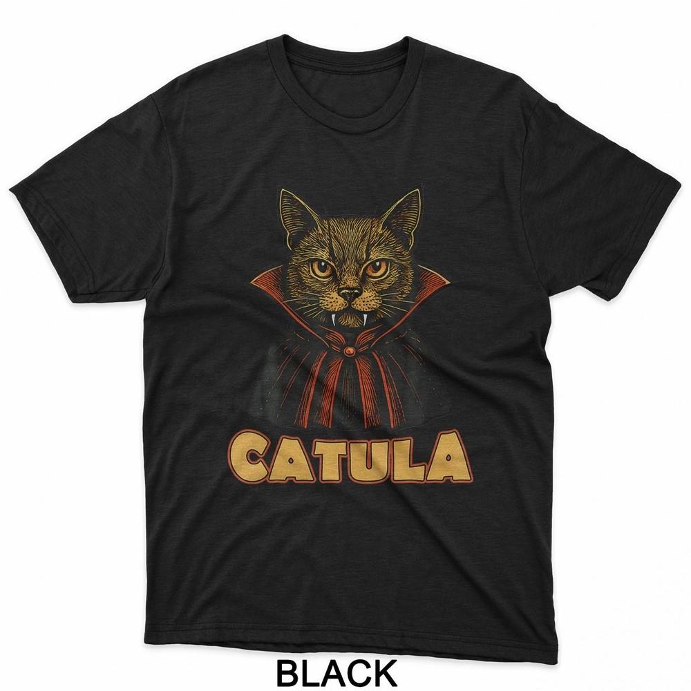 Catula Vintage Vampire Cat Halloween Dracula T-Shirt Unisex T-Shirt M