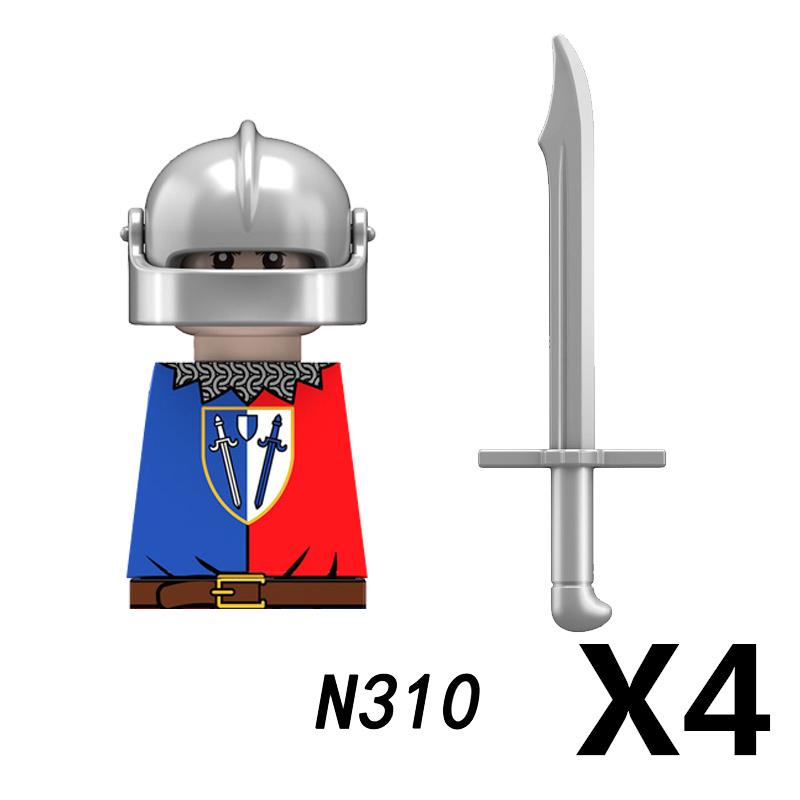 MOC Mittelalterliche Burg Grüner Drachenritter Figuren Bausteine Antiker Römischer Soldat Waffe Schild Kriegspferd Jungen Spielzeug Geschenk K149