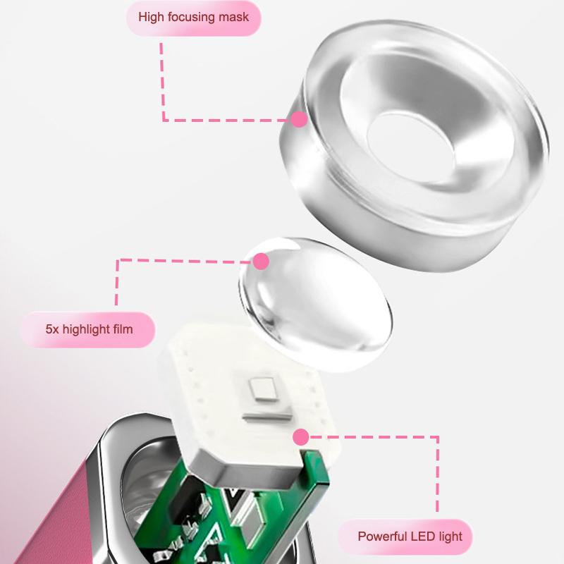 Portable Mini Nail Lamp Portable Metallic Mini Uv Light For Gel Nails With 2 Timers 20S/60S