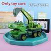 Van Dinosaur Prison And Digging Vehicle With Plastic Construction For Child Fun