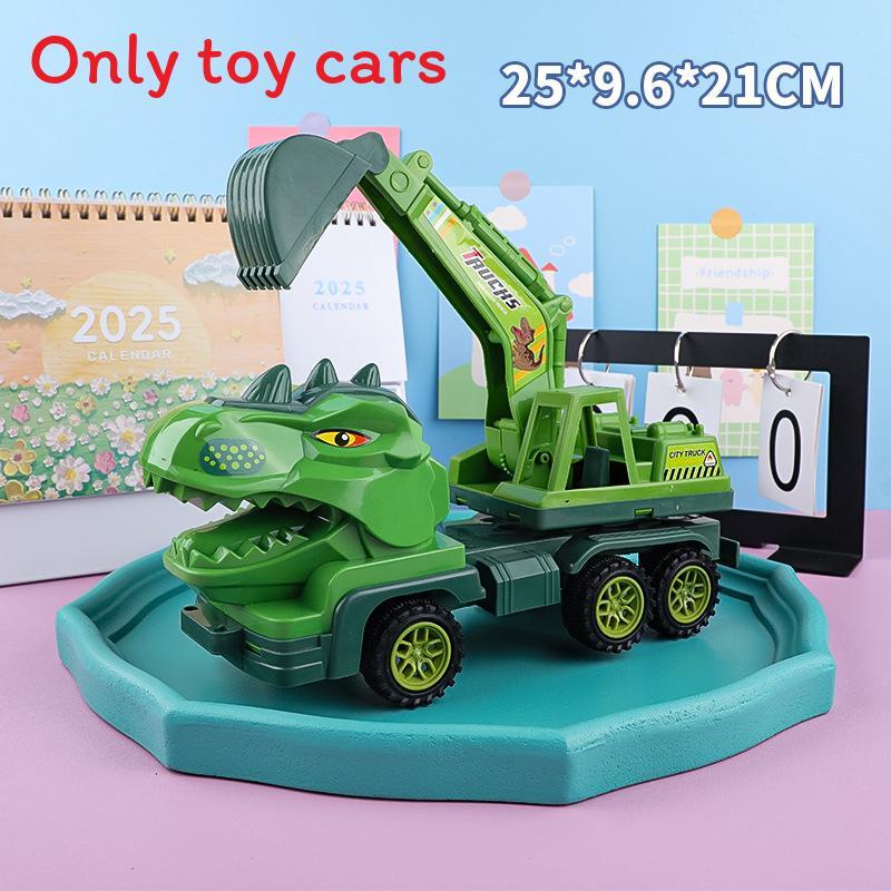 Van Dinosaur Prison And Digging Vehicle With Plastic Construction For Child Fun