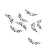 100pcs Zinc Alloy Angel Wing Beads Silver Fairy Wing Charm Beads Wing Charm Beads  DIY Craft