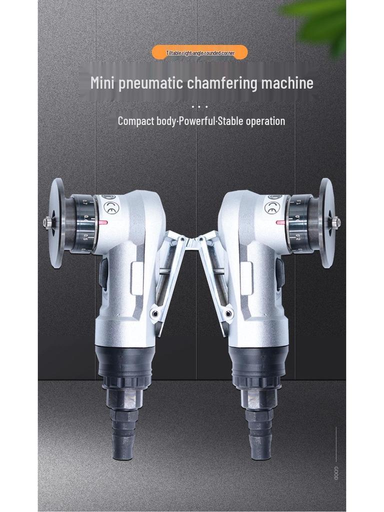 Handheld 45° Pneumatic Chamfering Tool for Metal Deburring and Grinding